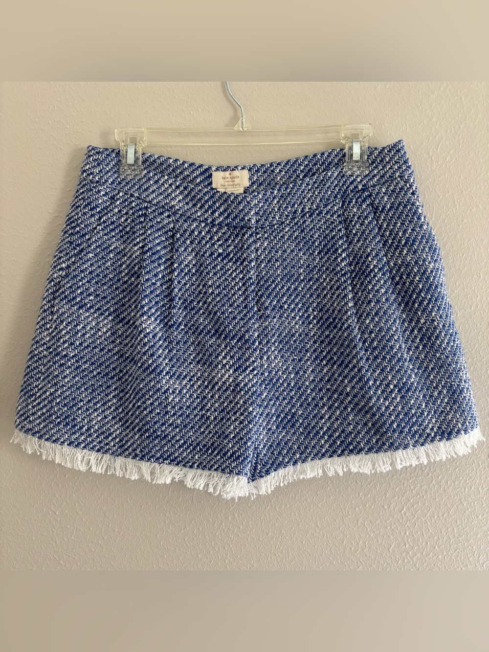 kate spade Tweed Fringe Hem Shorts